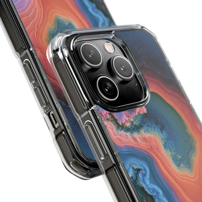 Luminous Resonance · Clear Impact Magnetic Phone Case for iPhone · Blue