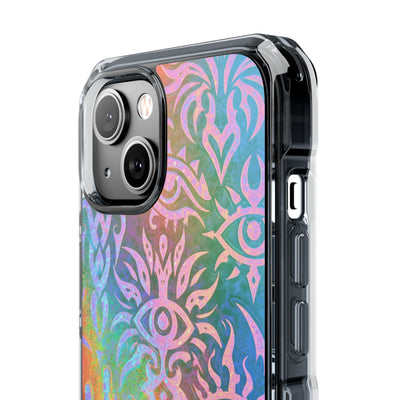 Chromatic Mystic Sigil · Clear Impact Magnetic Phone Case for iPhone · Blue