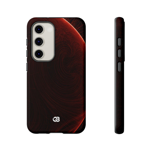 Crimson Solar Orbit · Tough Phone Case for Samsung · Red