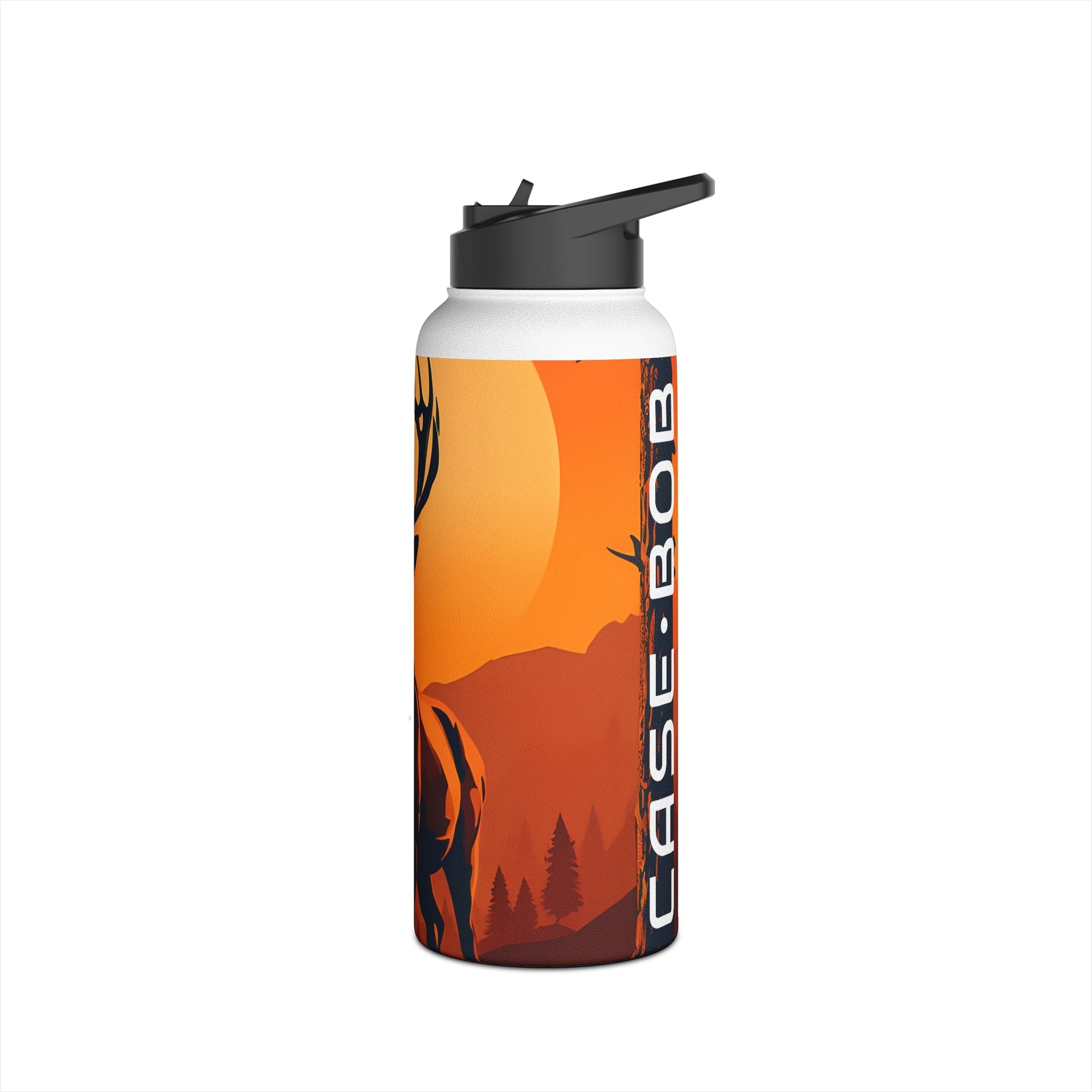 Stag Sunset - Stainless Steel Water Bottle
