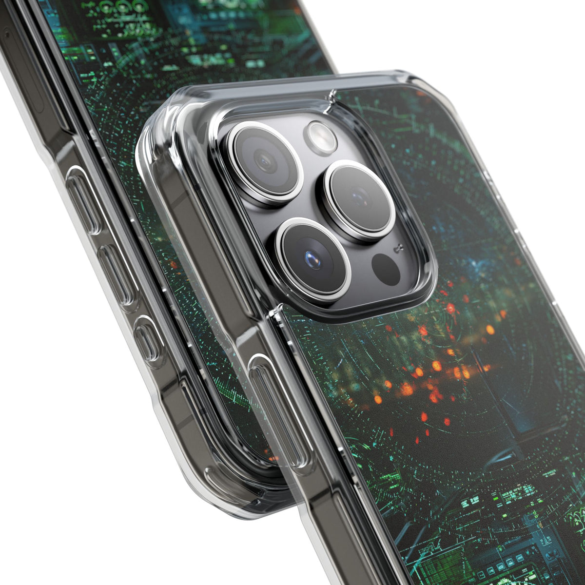 Tactical Avionics HUD · Clear Impact Magnetic Phone Case for iPhone · Green