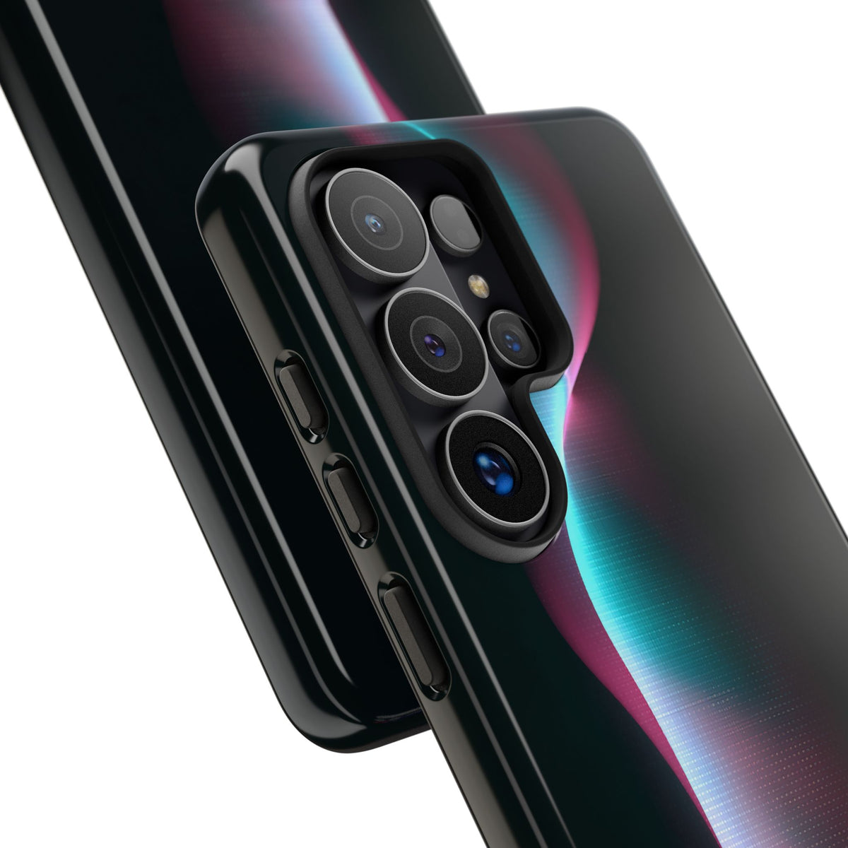 Neon Pixel Flow · Tough Phone Case for Samsung · Black