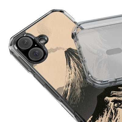 Beige Impact MagSafe Phone Case for iPhone - Obsidian Ink Summit