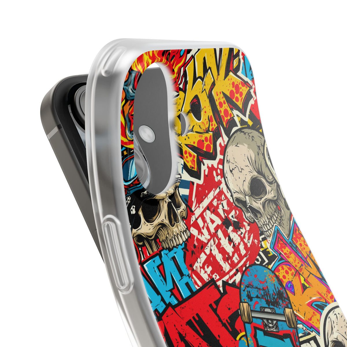 Skate Skull Riot · Lite Phone Case for iPhone ·  Red