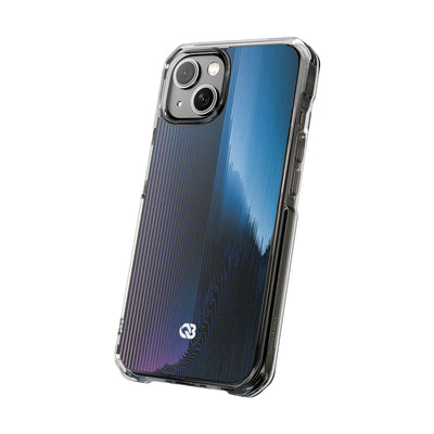 Blue Impact MagSafe Phone Case for iPhone - Indigo Distortion Wave