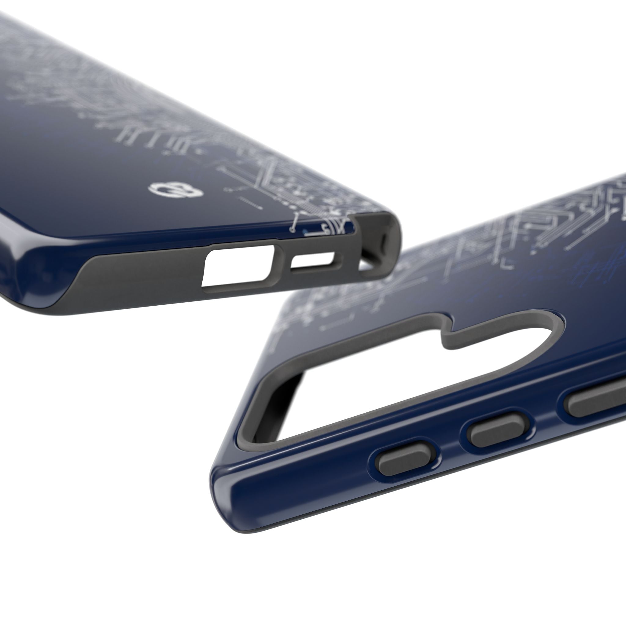 Blue Tough Phone Case for Samsung - Cobalt Circuit Logic