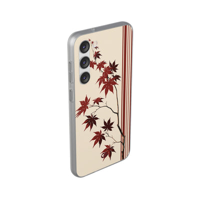 Red Lite Phone Case for Samsung - Crimson Momiji Stripe