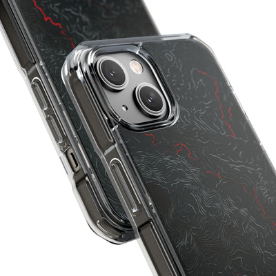 Crimson Rift · Clear Impact Magnetic Phone Case for iPhone ·  Black