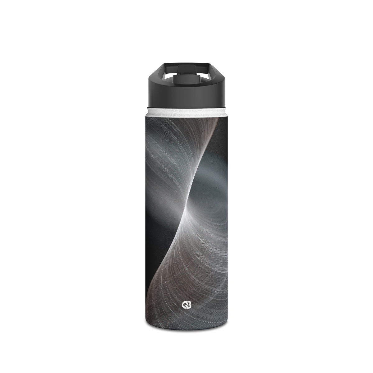 Luminous Vortex · Insulated Water Bottle · Black
