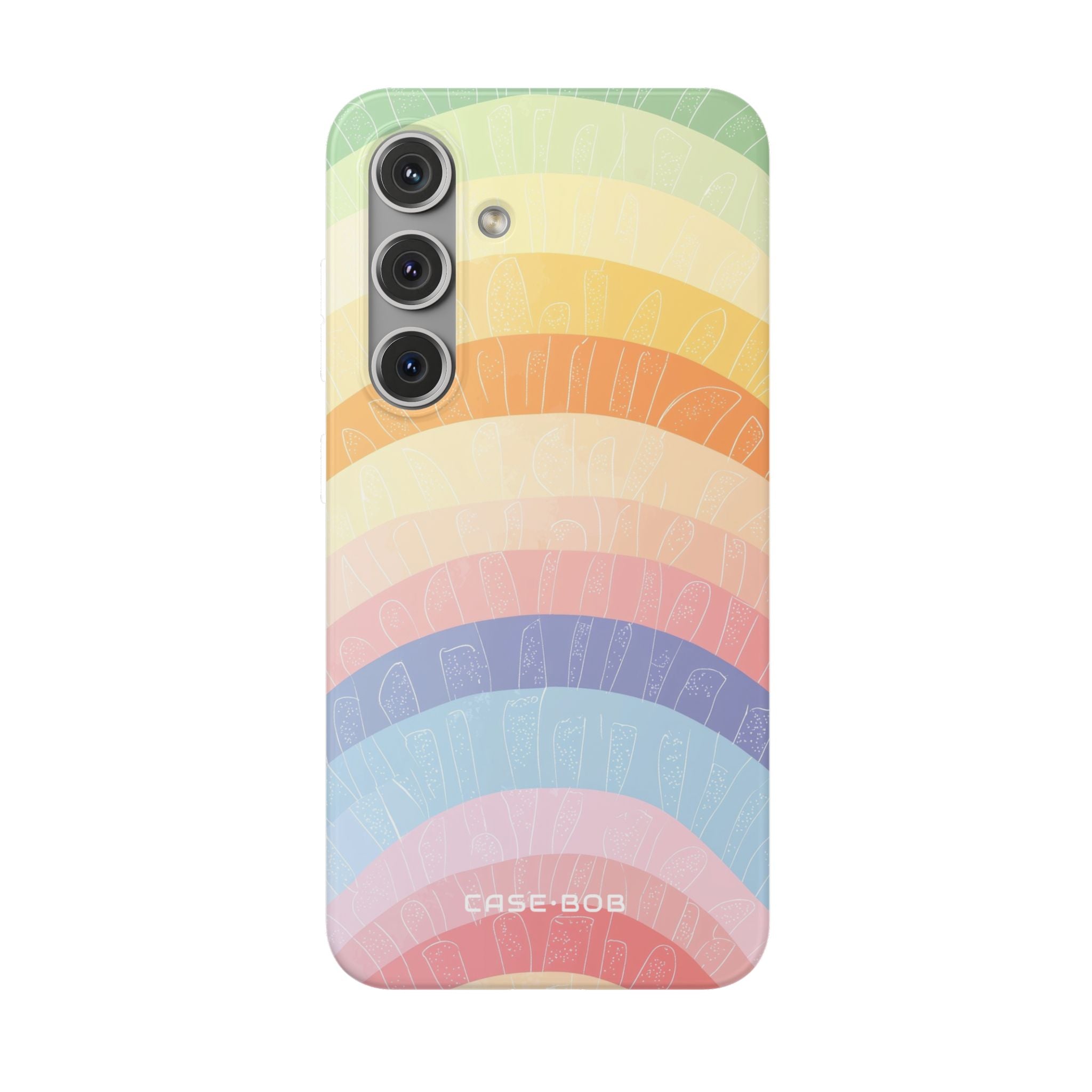 Pastel Regenboog Bandjes Samsung S24 Case - Soft