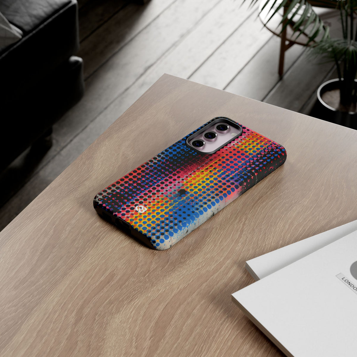 Chromatic Halftone Grid · Tough Phone Case for Samsung · Blue