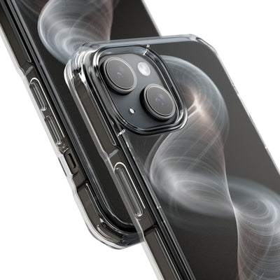 Luminous Vortex · Clear Impact Magnetic Phone Case for iPhone · Black