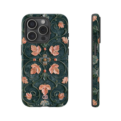 Florentine Rose Arabesque · Tough Phone Case for iPhone · Green