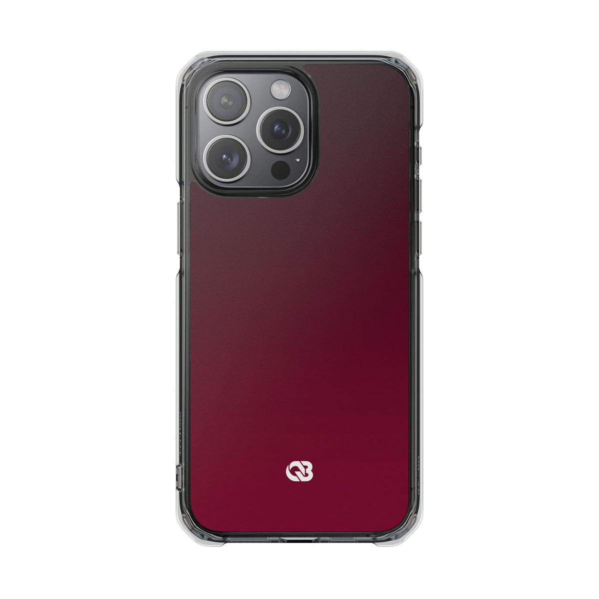Bordeaux Spectrum · Clear Impact Magnetic Phone Case for iPhone · Red