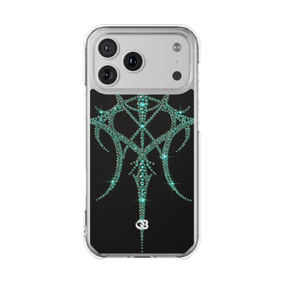 Teal Cyber Sigil · Clear Impact Magnetic Phone Case for iPhone · Teal