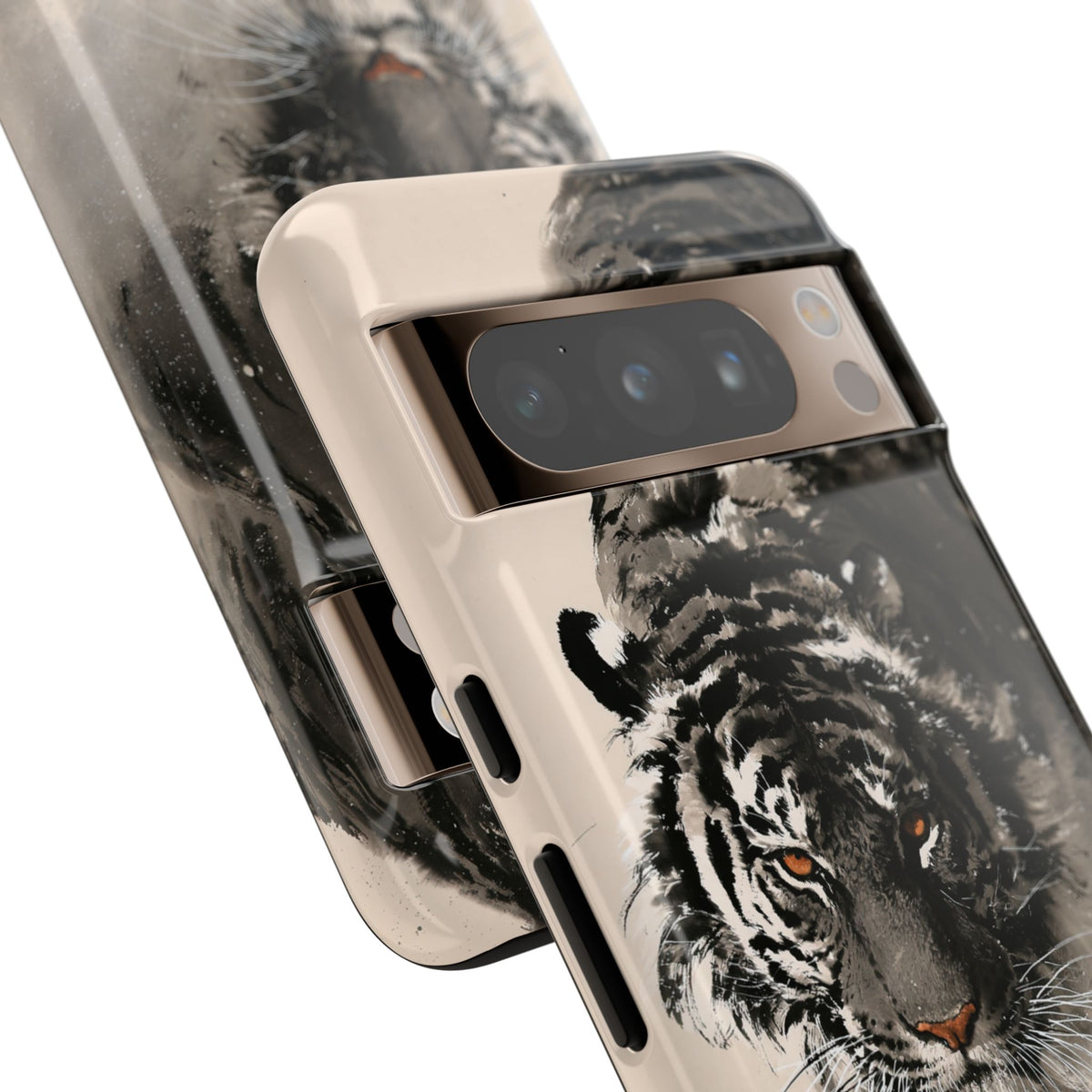 Ink Wash Tiger · Tough Phone Case for Pixel ·  Beige