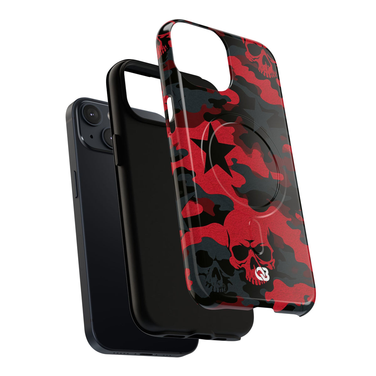 Crimson Skull Camo · Tough 2.0 Magnetic Phone Case for iPhone · Red