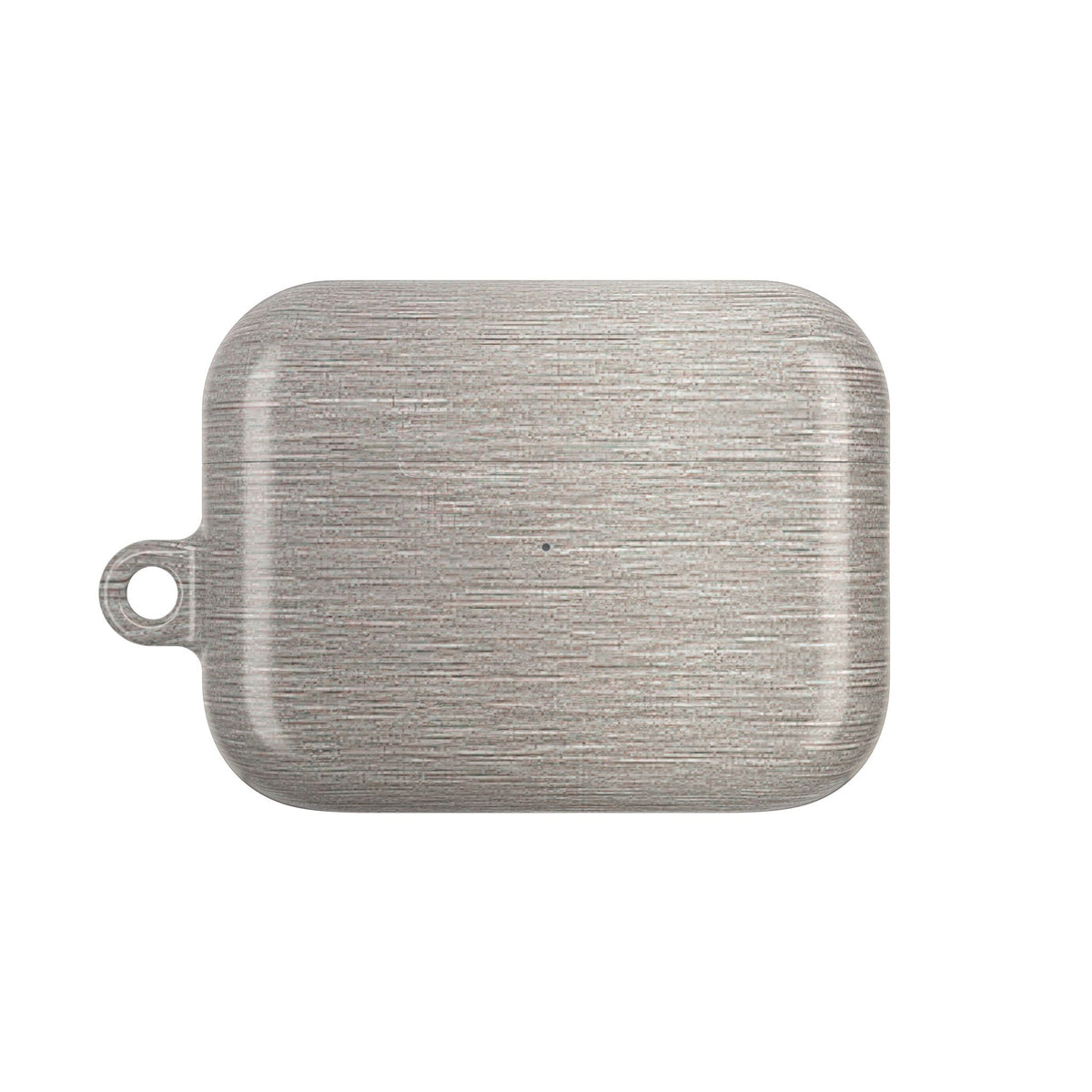 Brushed Silver Alloy · Hard Case for AirPods & AirPods Pro · Silver