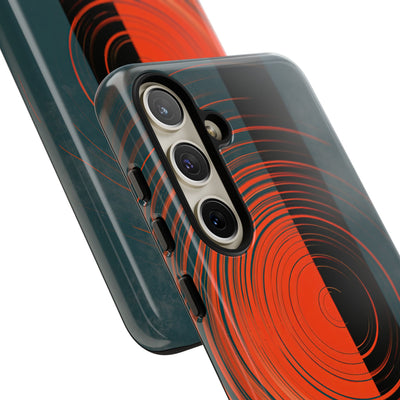 Teal Tough Phone Case for Samsung - Burnt Slate Radial
