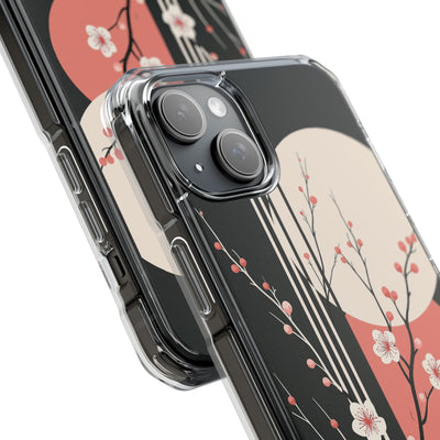 Black Impact MagSafe Phone Case for iPhone - Kyoto Midnight Blossom