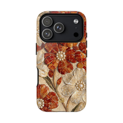 Carnelian Pearl Bloom · Tough Phone Case for iPhone · Orange