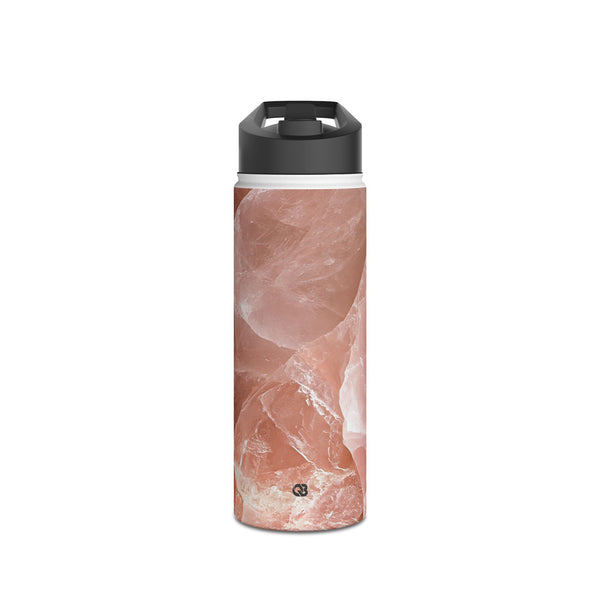 Rose Quartz Facet · Insulated Water Bottle · Pink