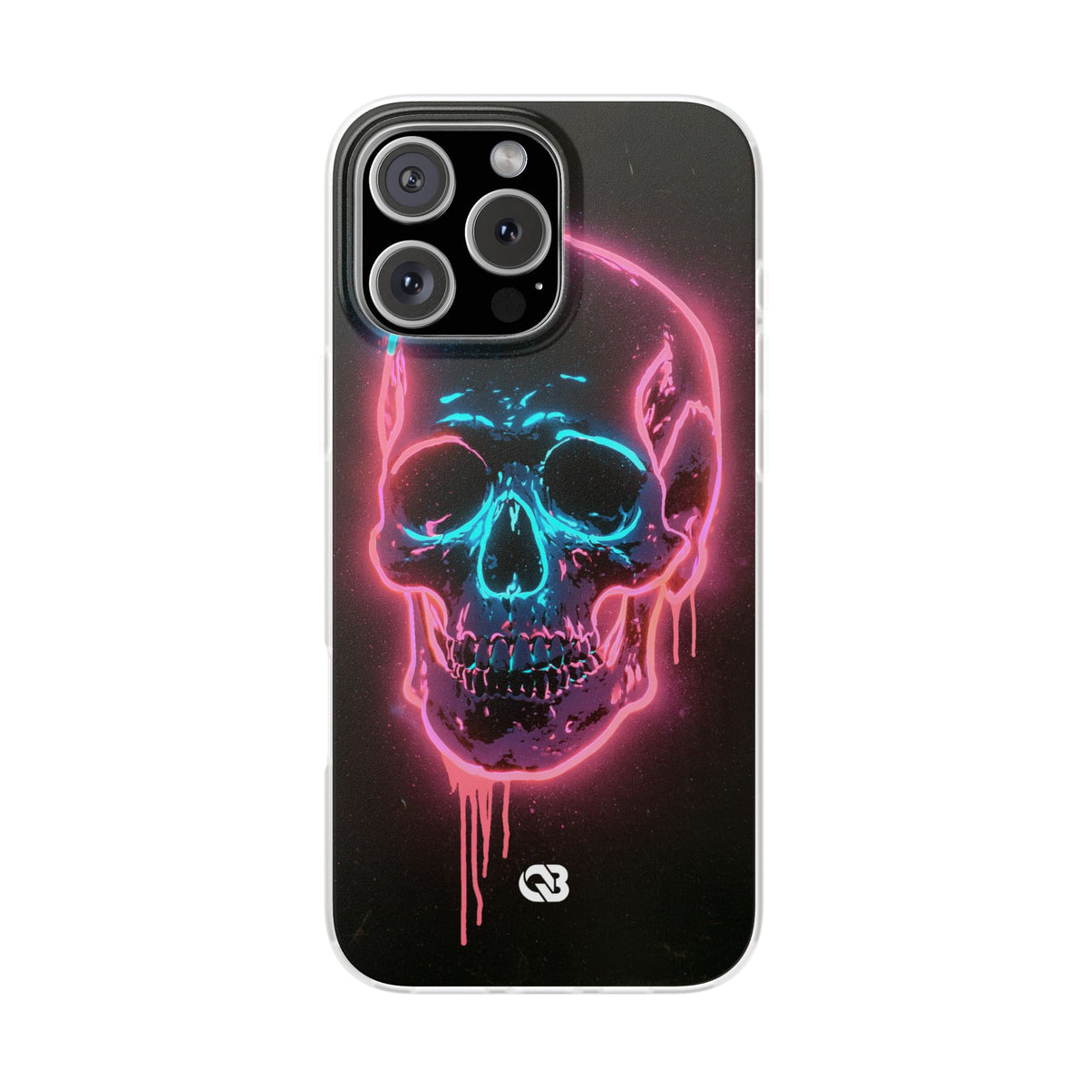 Neon Drip Skull · Lite Phone Case for iPhone ·  Black