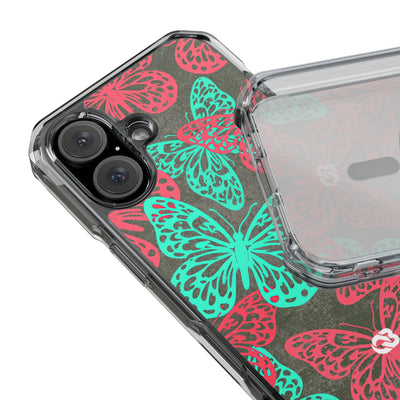 Electric Papillon · Clear Impact Magnetic Phone Case for iPhone · Pink