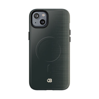 Grey Tough 2.0 Magsafe Phone Case for iPhone - Charcoal Tech Grid