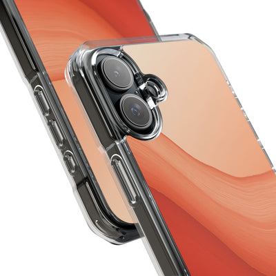 Terracotta Flow · Clear Impact Magnetic Phone Case for iPhone · Orange