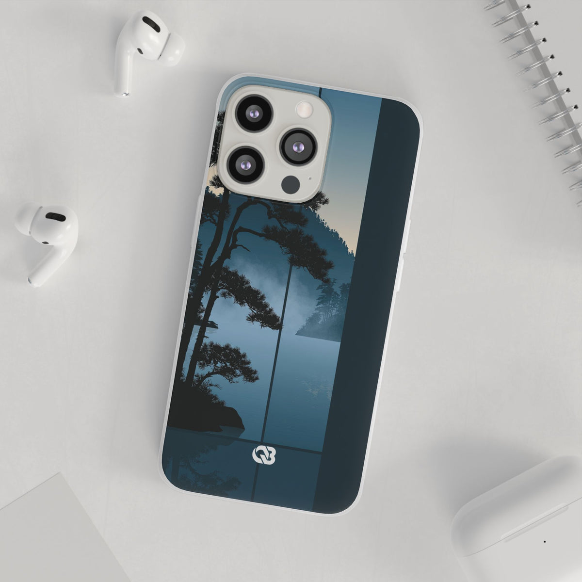 Misty Pine Horizon · Lite Phone Case for iPhone ·  Teal