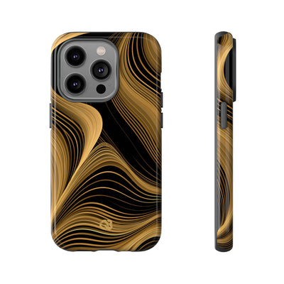 Gold Tough Phone Case for iPhone - Molten Copper Strands