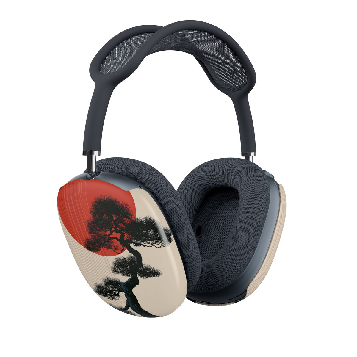 Crimson Sun Bonsai · Hard Case for AirPods Max · Beige