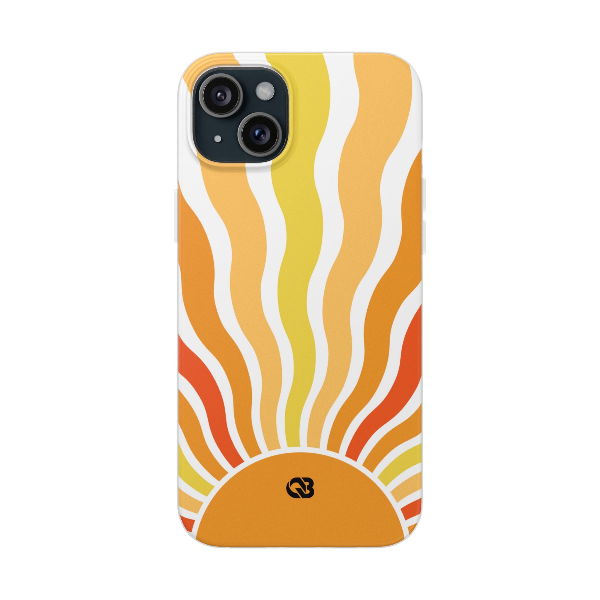 Amber Solar Waves · Soft Phone Case for iPhone
