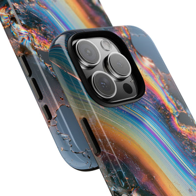 Prismatic Aura Flow · Tough Phone Case for iPhone · Blue