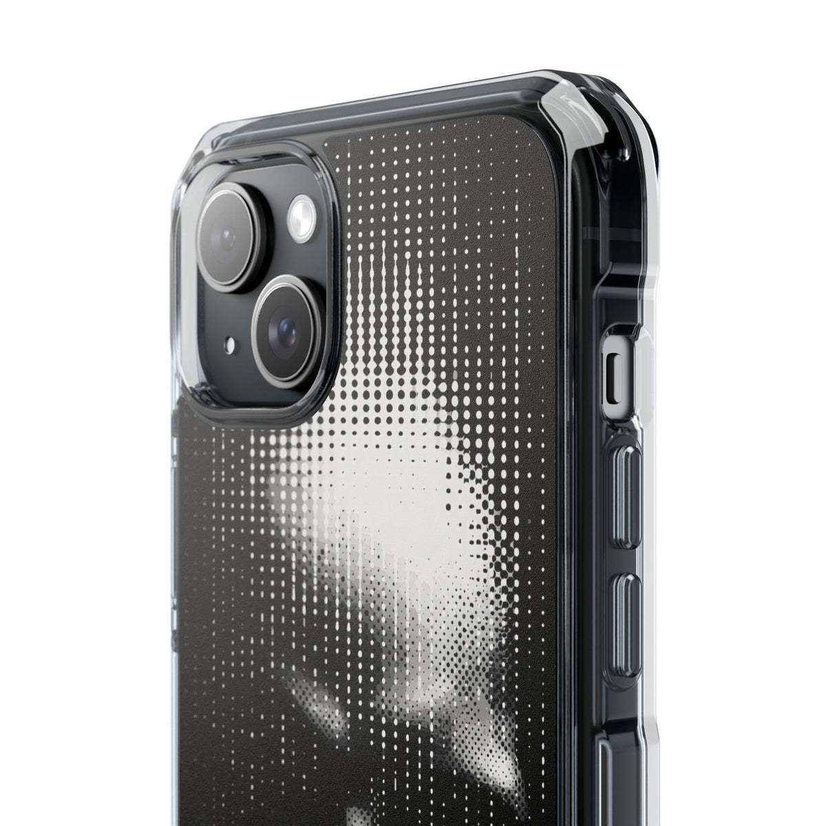 Raster Phantom · Clear Impact Magnetic Phone Case for iPhone ·  Black
