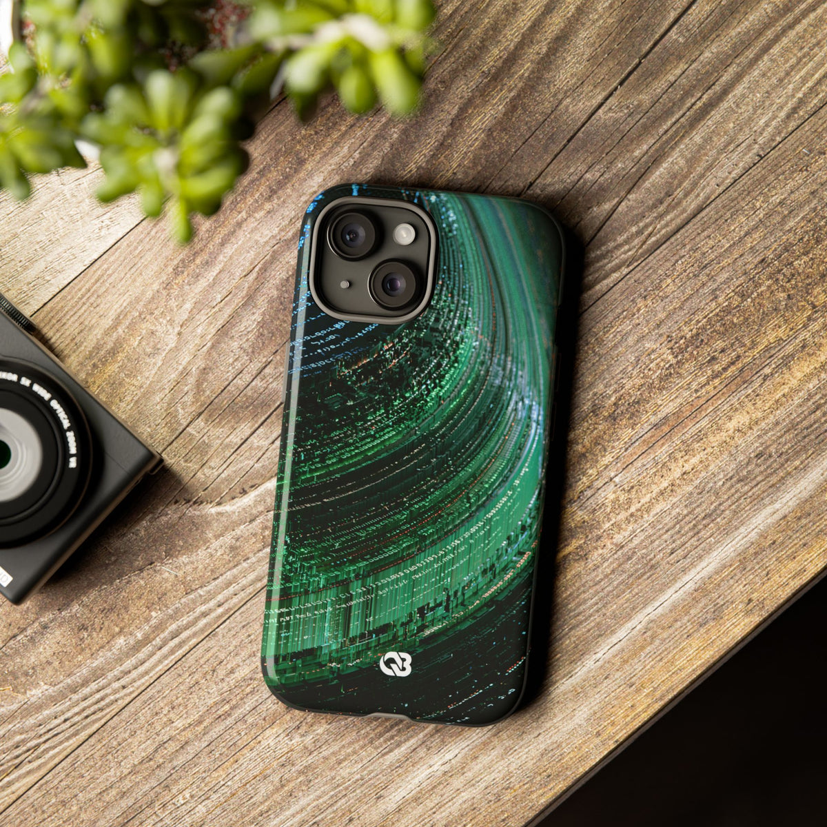 Orbital Data Stream · Tough Phone Case for iPhone · Green