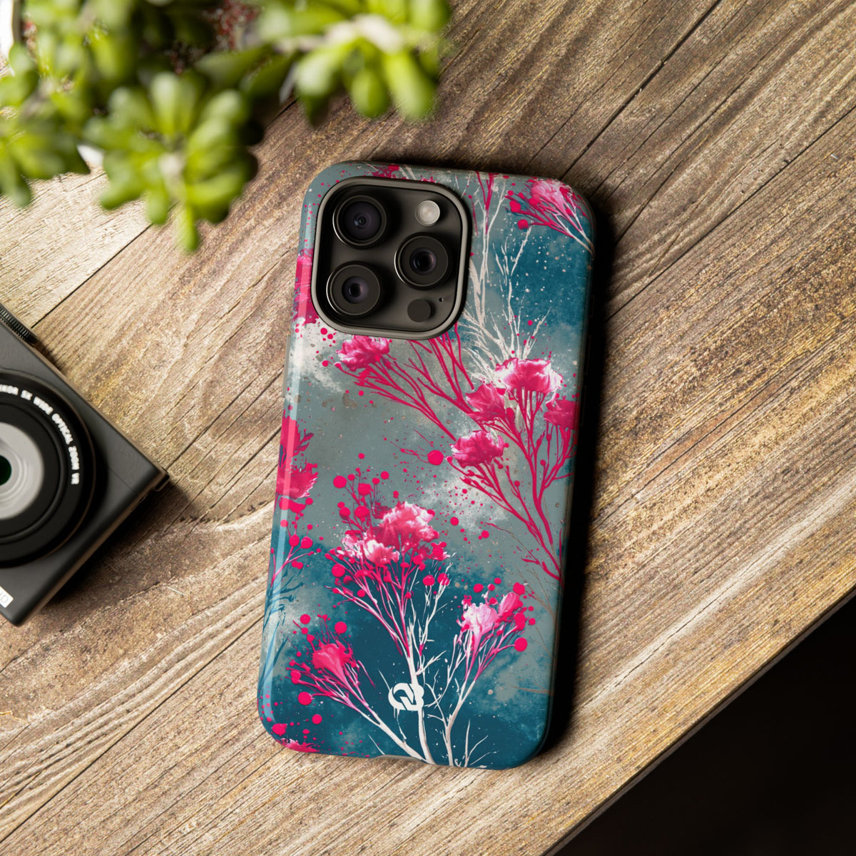 Cyber Blossom · Tough Phone Case for iPhone · Teal