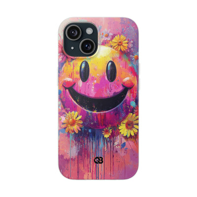 Vivid Grin Graffiti · Soft Phone Case for iPhone