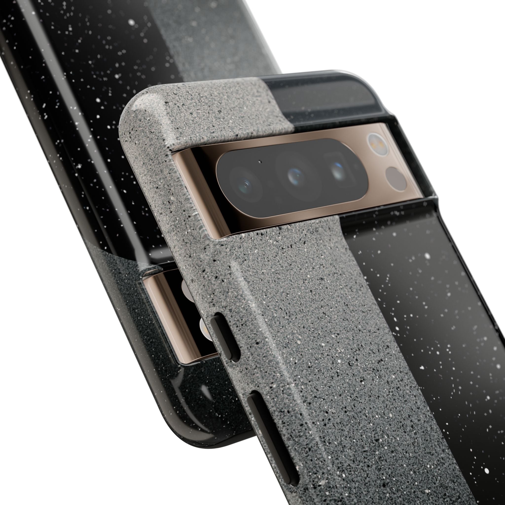 Black Tough Phone Case for Google Pixel - Lunar Static Orbit
