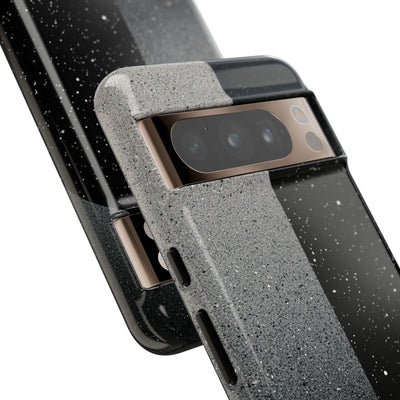Black Tough Phone Case for Google Pixel - Lunar Static Orbit