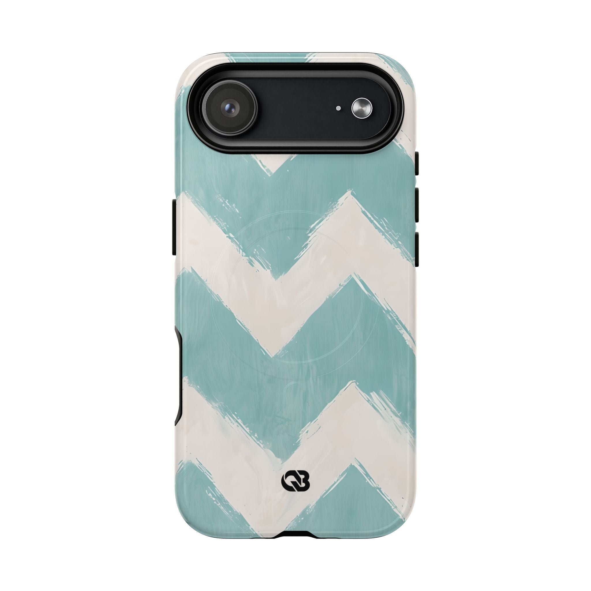 Teal Painted Chevron · Tough+ Phone Case for iPhone · Magsafe
