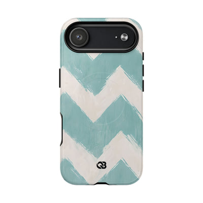Teal Painted Chevron · Tough+ Phone Case for iPhone · Magsafe