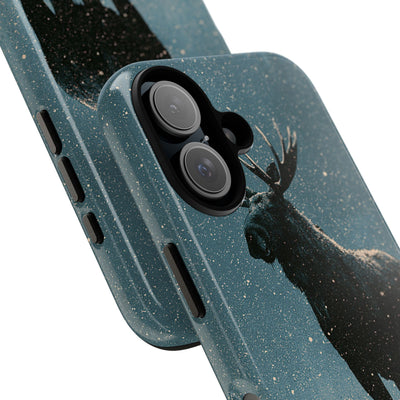 Nordic Boreal Moose · Tough Phone Case for iPhone · Blue
