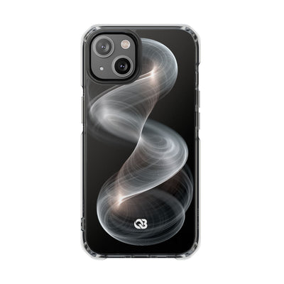 Luminous Vortex · Clear Impact Magnetic Phone Case for iPhone · Black