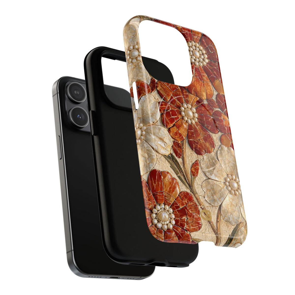 Carnelian Pearl Bloom · Tough 2.0 Magnetic Phone Case for iPhone · Orange