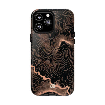 Mesa Elevation Contour · Tough 2.0 Magnetic Phone Case for iPhone · Black
