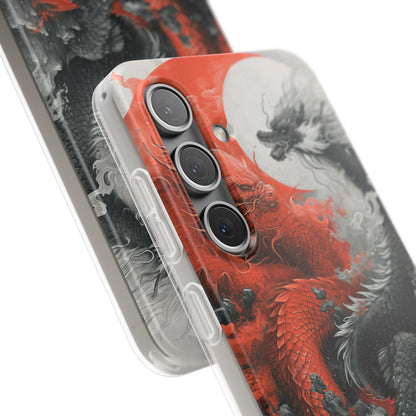 Twin Dragons Crimson Samsung S24 Case - Soft
