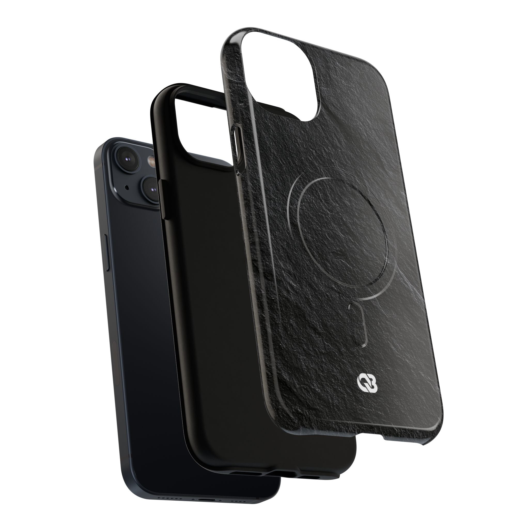Black Tough 2.0 Magsafe Phone Case for iPhone - Raw Obsidian Slate