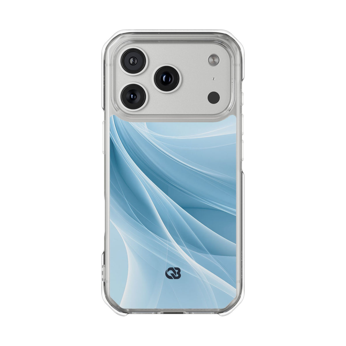 Glacial Ridge Contours · Clear Impact Magnetic Phone Case for iPhone · Blue